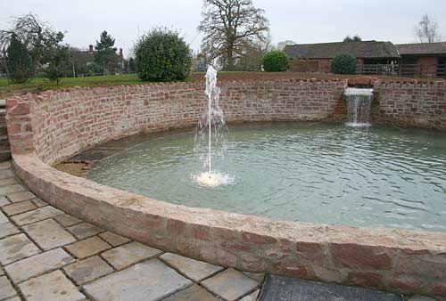 Feature pond with cascade and fountain ( aquapic)